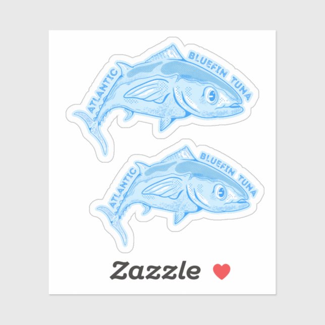 Pegatina Atún rojo del Atlántico (Hoja)
