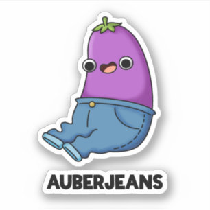 Pegatina Auberjeans Funny Eggplant Pun