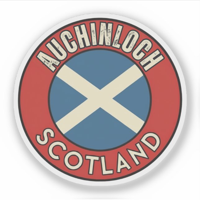 Pegatina Auchinloch (Escocia) (Anverso)