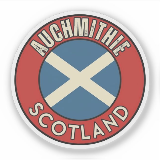 Pegatina Auchmithie, Escocia (Anverso)