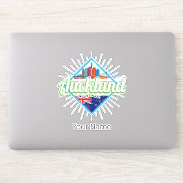 Pegatina Auckland New Zealand retro skyline vintage