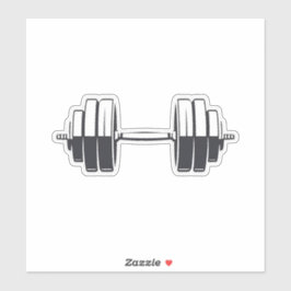 Pegatina Audaz Poder de Dumbbell - Diseño de ajuste Minimal