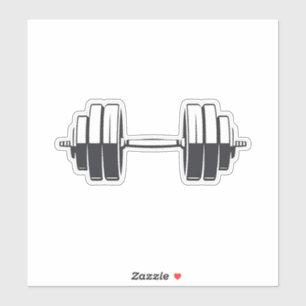 Pegatina Audaz Poder de Dumbbell - Diseño de ajuste Minimal