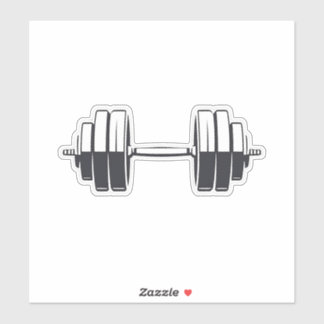 Pegatina Audaz Poder de Dumbbell - Diseño de ajuste Minimal