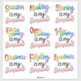 Pegatina Aún más superpotencias neurodivergentes