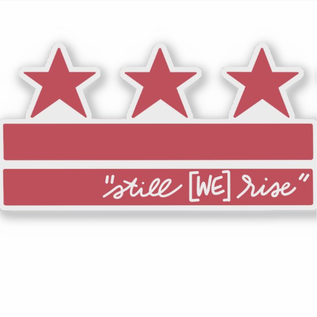 Pegatina Aún nos levantamos (Anverso)