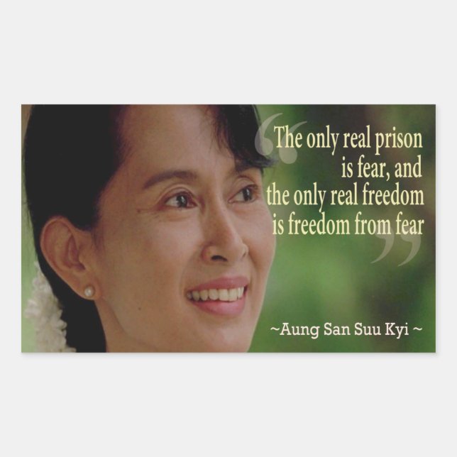 Pegatina Aung San Suu Kyi (Anverso)