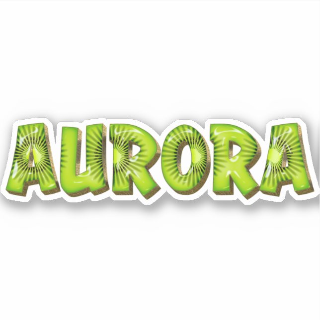 Pegatina Aurora Name Kiwi Design Aufkleber Sticker (Anverso)