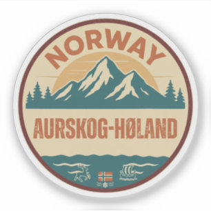 Pegatina Aurskog-Høland, Noruega Norway