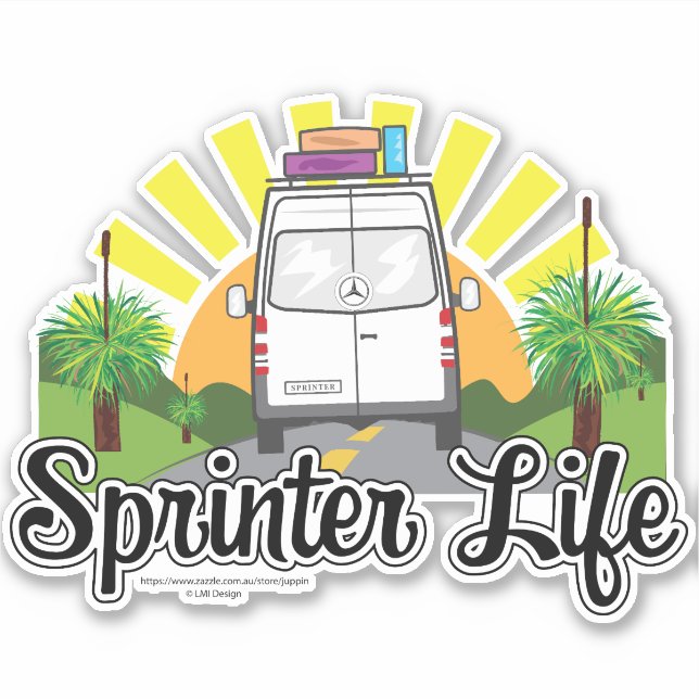 Pegatina Aussie Sprinter Life (Anverso)