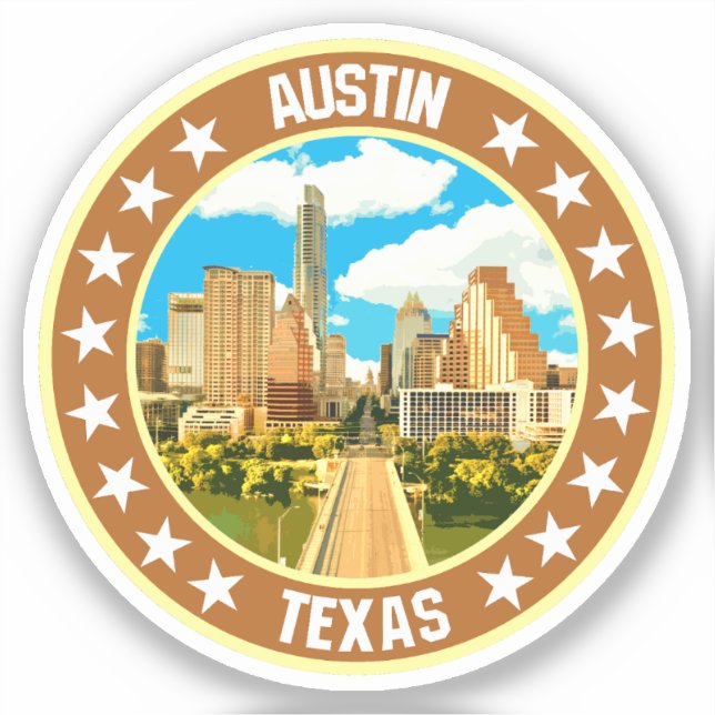 Pegatina Austin (Anverso)