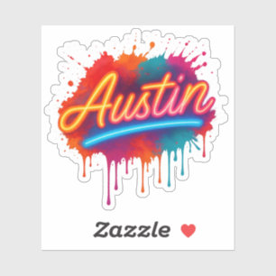 Pegatina Austin Neon Street Art & Poster Design
