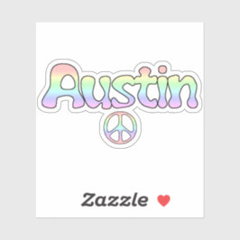 Pegatina Austin TX Peace