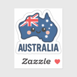 Pegatina Australia Kawaii Fusion - Negrita y Adorable