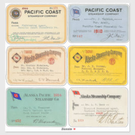 Pegatina Auténtico paso de vapor de Alaska y el Pacífico de