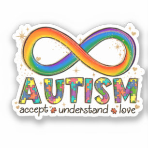 Pegatina Autism Awareness Accept, Love, Understanding
