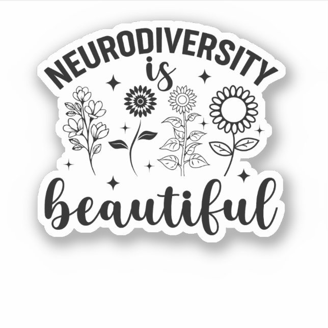 Pegatina Autism Wildflower, ADHD, profesor especial (Anverso)