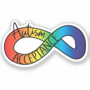 Pegatina Autismo aceptación Neurodiversidad conciencia Arco