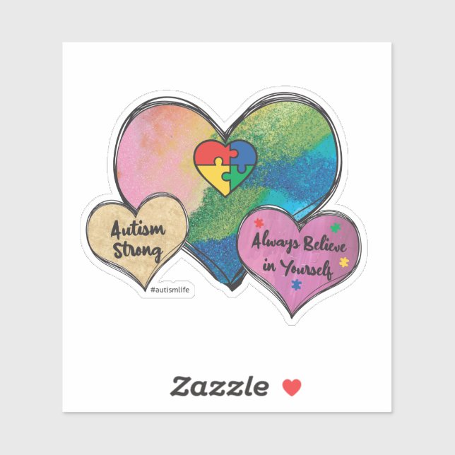 Pegatina Autismo fuerte (Hoja)