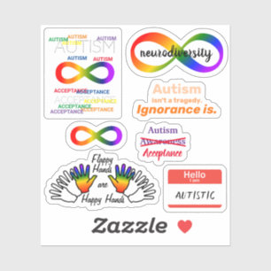 Pegatina Autismo Neurodiversidad set Personalizado-Pegatina