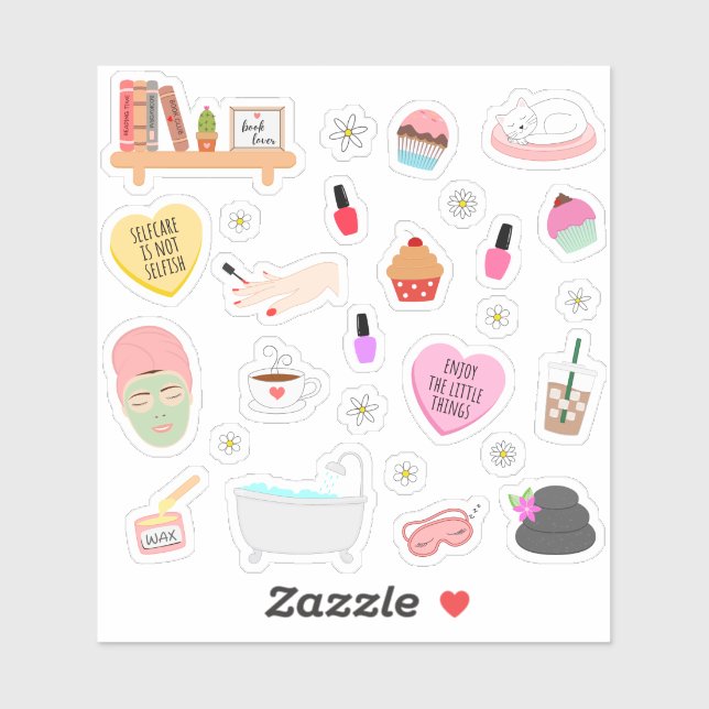 Pegatina Auto-Care Me Time Cozy Chillet Journal (Hoja)