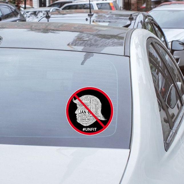 Pegatina Auto en la nube anti-Donald-Trump (Subido por el creador)