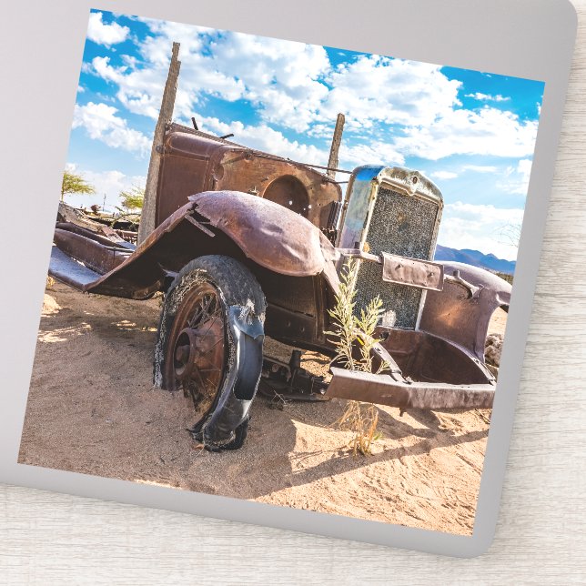 Pegatina Auto viejo y abandonado #3 en Solitaire, Namibia (Detalle)