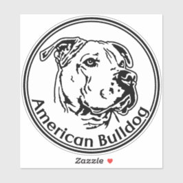 Pegatina Autoaufkleber American Bulldog