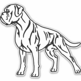 Pegatina Autoaufkleber Boxer stehend