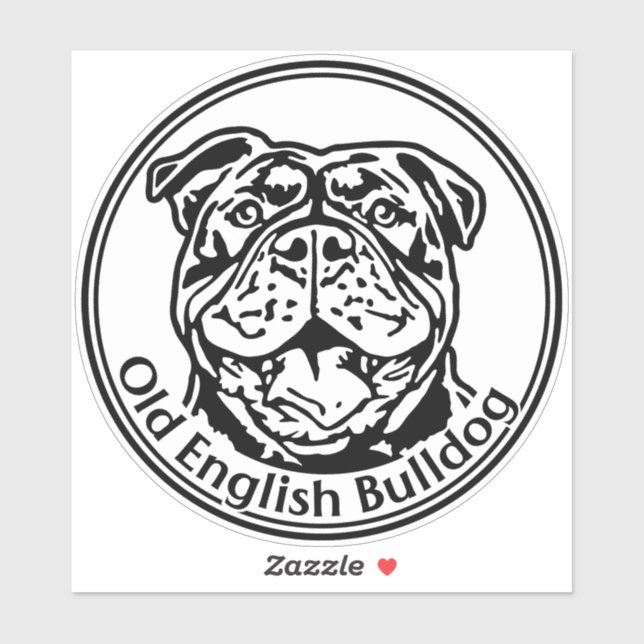 Pegatina Autoaufkleber Old english Bulldog OEB (Hoja)