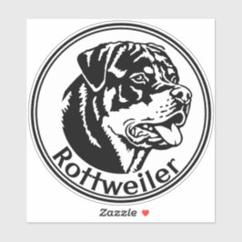 Pegatina Autoaufkleber Rottweiler rund