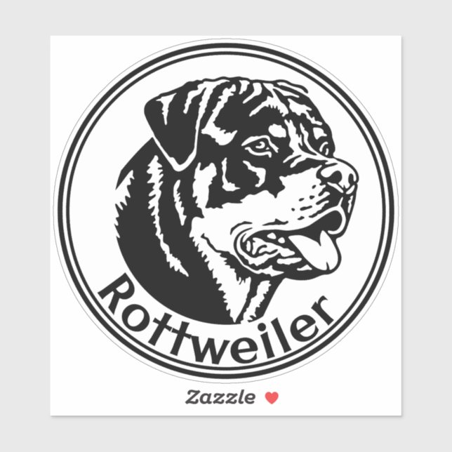 Pegatina Autoaufkleber Rottweiler rund (Hoja)