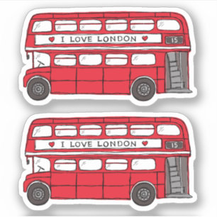 Pegatina Autobús de dos pisos de la Red London