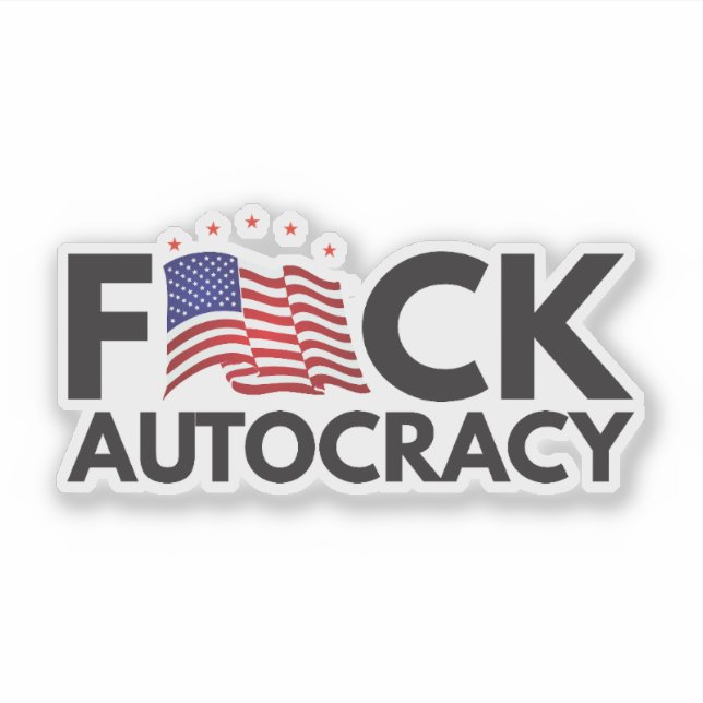 Pegatina Autocracia efectiva (Anverso)