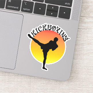 Pegatina Autodefensa de las artes marciales de Kickboxing
