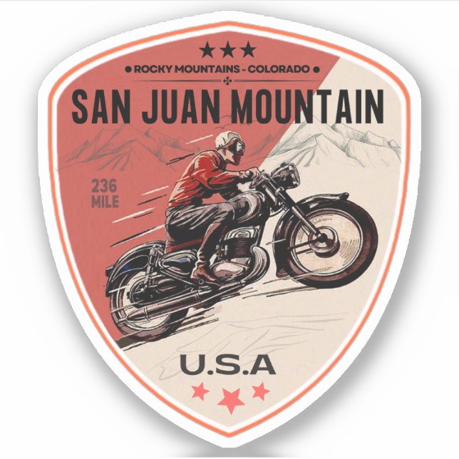 Pegatina Autopista San Juan Skyway de Colorado Scene (Anverso)