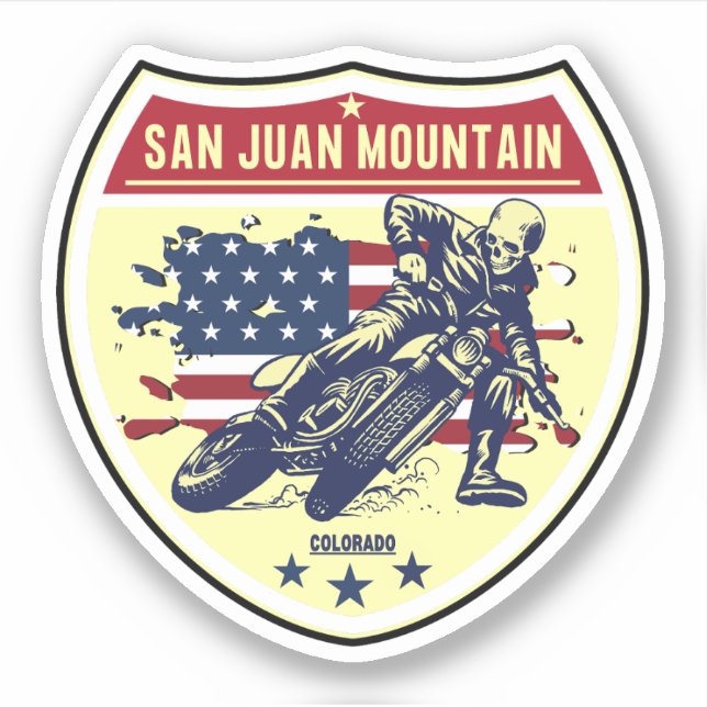 Pegatina Autopista San Juan Skyway de Colorado Scenic Byway (Anverso)