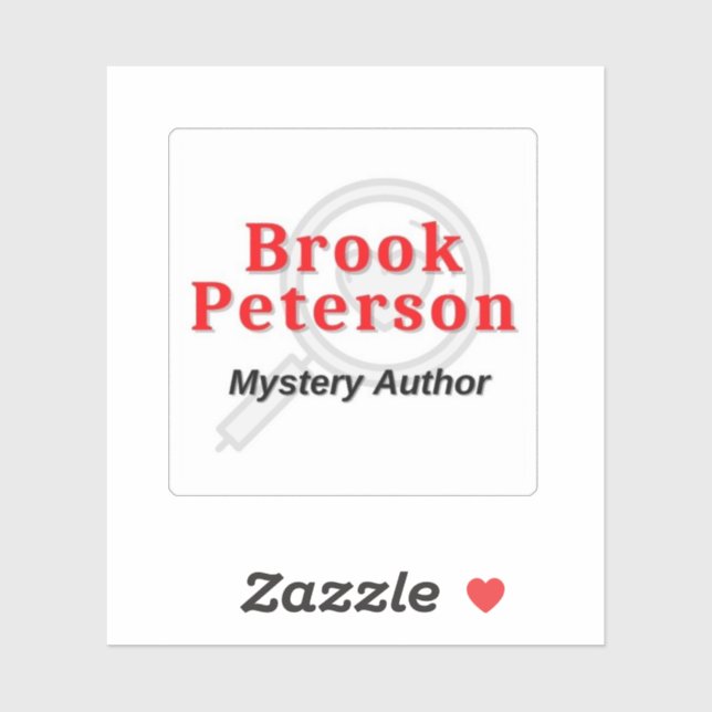 Pegatina autor de Brook Peterson Mystery (Hoja)