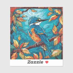 Pegatina Autumn Kingfisher Personalizado-Pegatina de vinilo