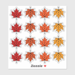 Pegatina Autumn Maple Leaves