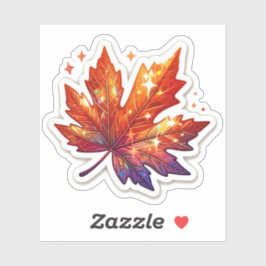 Pegatina Autumn Mood: Happy Season / Leaf Sticker #9