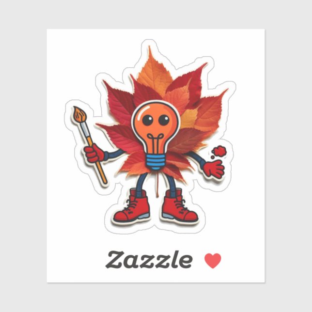 Pegatina Autumn Mood: Happy Season / Red Leaf Sticker #7 (Hoja)