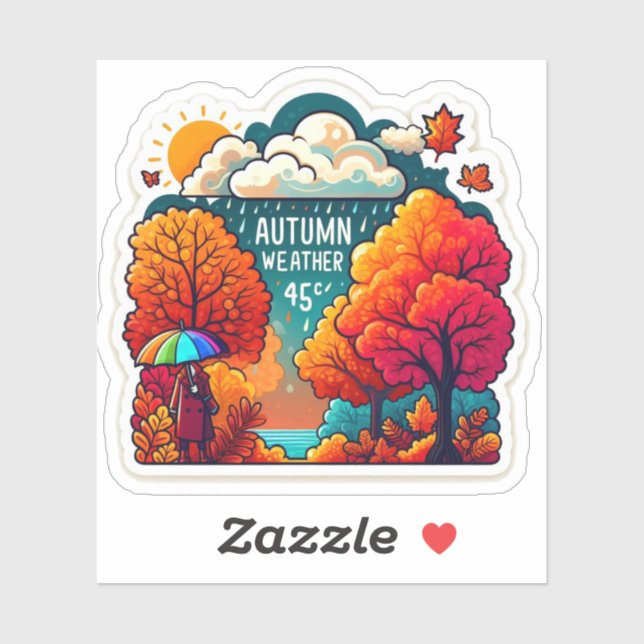 Pegatina Autumn Mood: Happy Season / Weather Sticker #15 (Hoja)