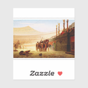 Pegatina Ave César de Jean-Léon Gérôme