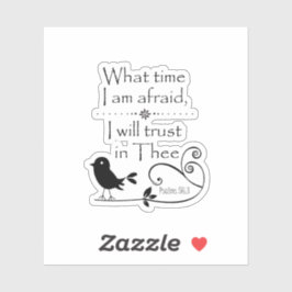 Pegatina Ave con Salmos Biblia Verse Scripture