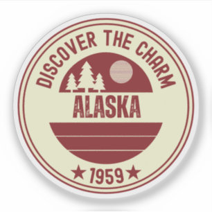 Pegatina Aventura de Alaska - Regalo de la última frontera