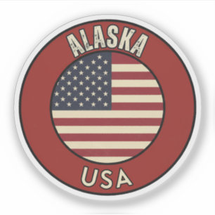 Pegatina Aventura en Alaska - Regalo de la última frontera