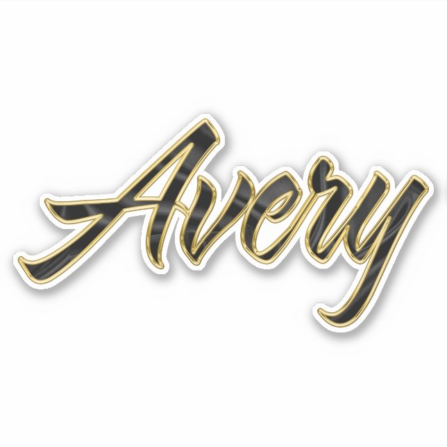 Pegatina Avery black gold Lettering Aufkleber Sticker (Anverso)