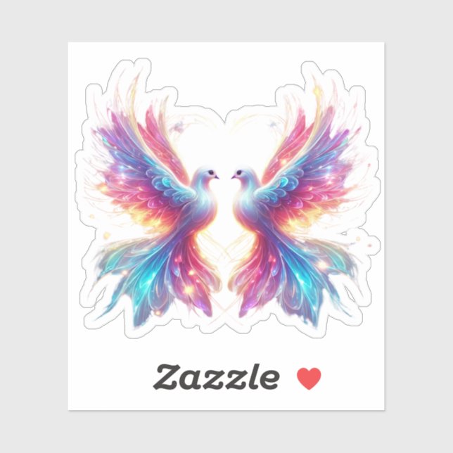 Pegatina Aves de Love Dove (Hoja)