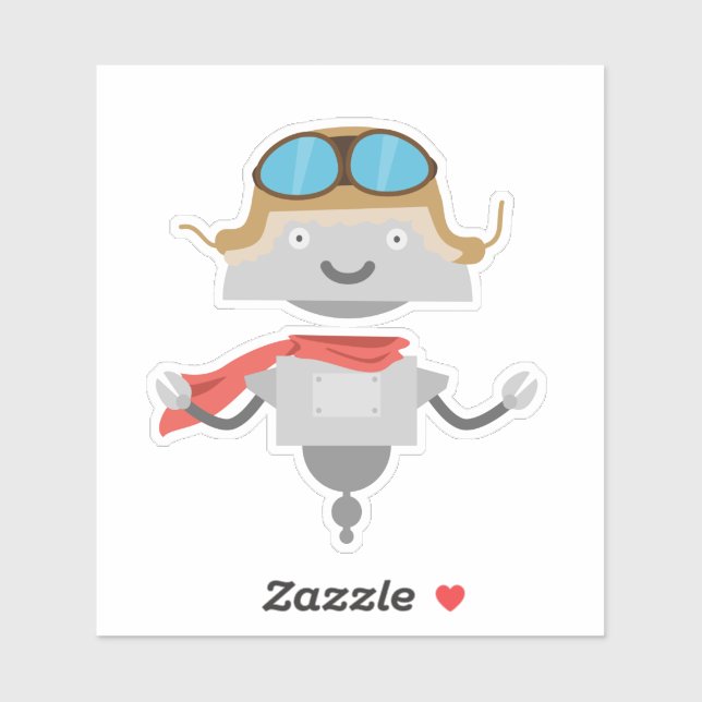 Pegatina Aviador de Mia (Hoja)